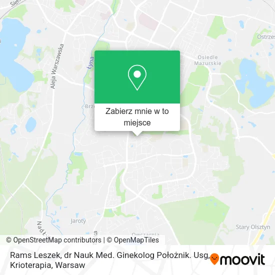 Mapa Rams Leszek, dr Nauk Med. Ginekolog Położnik. Usg, Krioterapia