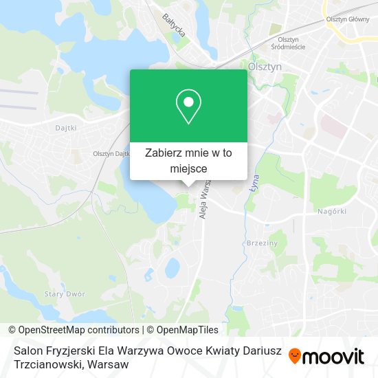 Mapa Salon Fryzjerski Ela Warzywa Owoce Kwiaty Dariusz Trzcianowski