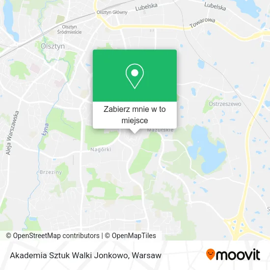 Mapa Akademia Sztuk Walki Jonkowo