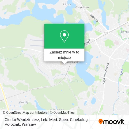 Mapa Ciurko Włodzimierz, Lek. Med. Spec. Ginekolog Położnik