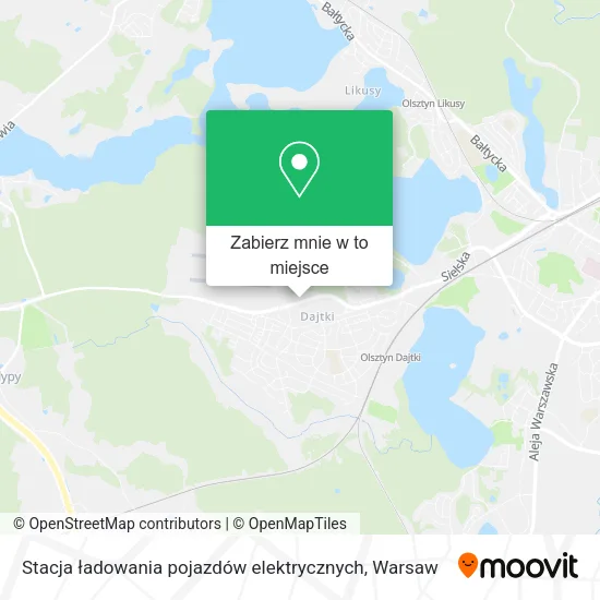 Mapa Stacja ładowania pojazdów elektrycznych
