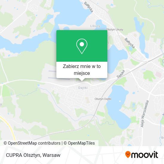 Mapa CUPRA Olsztyn