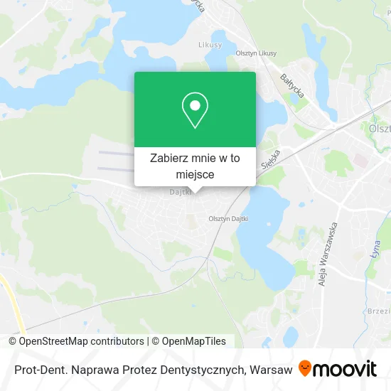 Mapa Prot-Dent. Naprawa Protez Dentystycznych
