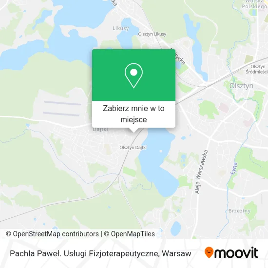 Mapa Pachla Paweł. Usługi Fizjoterapeutyczne