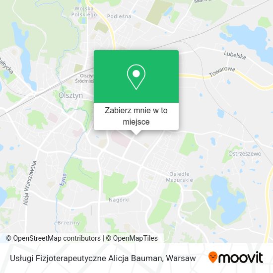 Mapa Usługi Fizjoterapeutyczne Alicja Bauman