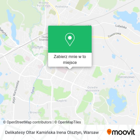 Mapa Delikatesy Oltar Kamińska Irena Olsztyn