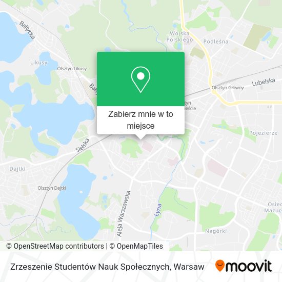 Mapa Zrzeszenie Studentów Nauk Społecznych