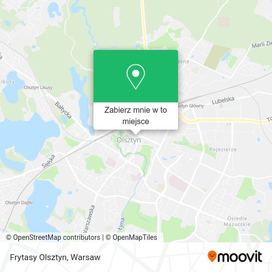 Mapa Frytasy Olsztyn