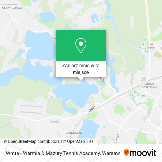 Mapa Wmta - Warmia & Mazury Tennis Academy