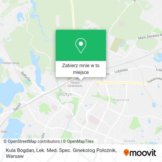 Mapa Kula Bogdan, Lek. Med. Spec. Ginekolog Położnik