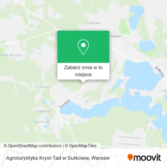 Mapa Agroturystyka Kryst-Tad w Gutkowie