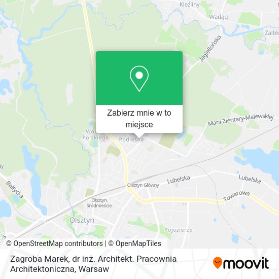 Mapa Zagroba Marek, dr inż. Architekt. Pracownia Architektoniczna