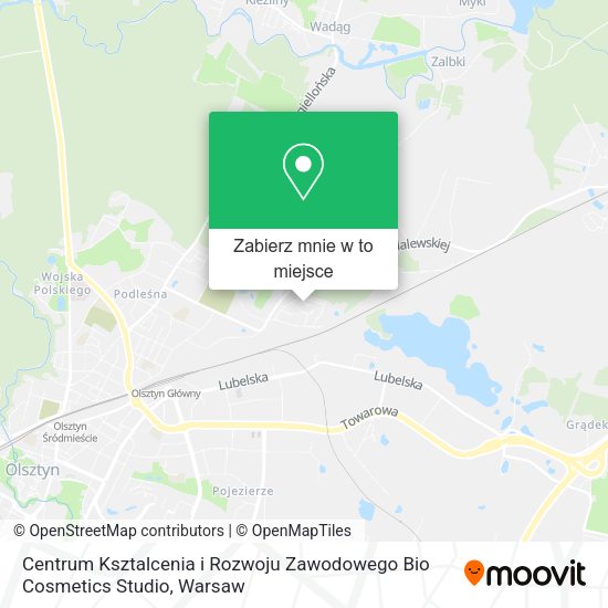 Mapa Centrum Ksztalcenia i Rozwoju Zawodowego Bio Cosmetics Studio