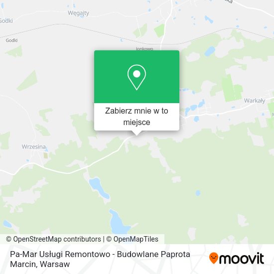 Mapa Pa-Mar Usługi Remontowo - Budowlane Paprota Marcin