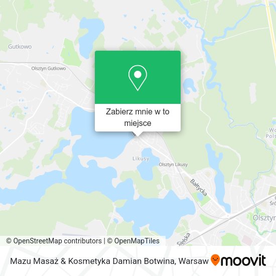 Mapa Mazu Masaż & Kosmetyka Damian Botwina