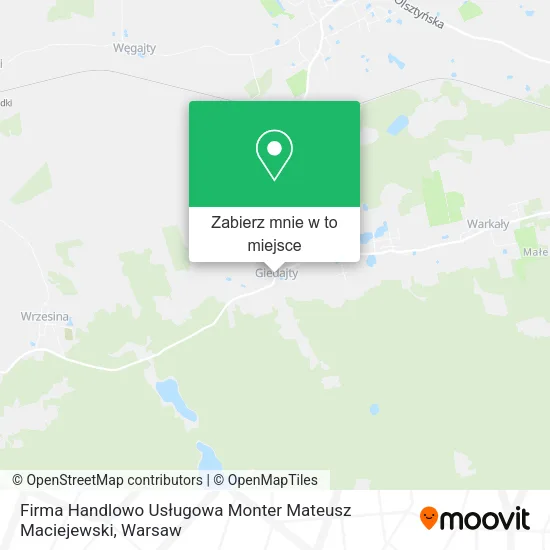 Mapa Firma Handlowo Usługowa Monter Mateusz Maciejewski