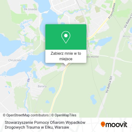 Mapa Stowarzyszenie Pomocy Ofiarom Wypadków Drogowych Trauma w Ełku