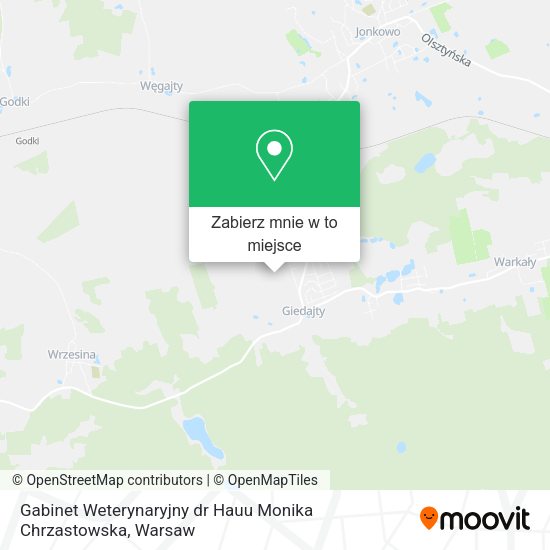 Mapa Gabinet Weterynaryjny dr Hauu Monika Chrzastowska