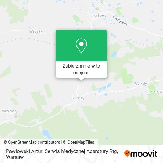 Mapa Pawłowski Artur. Serwis Medycznej Aparatury Rtg