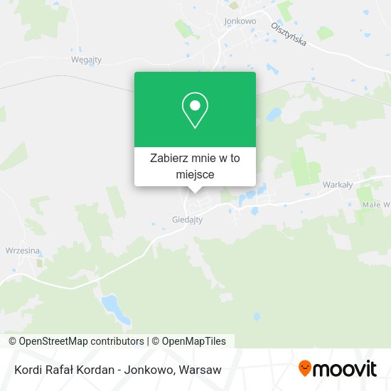 Mapa Kordi Rafał Kordan - Jonkowo