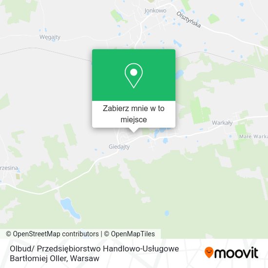 Mapa Olbud/ Przedsiębiorstwo Handlowo-Usługowe Bartłomiej Oller