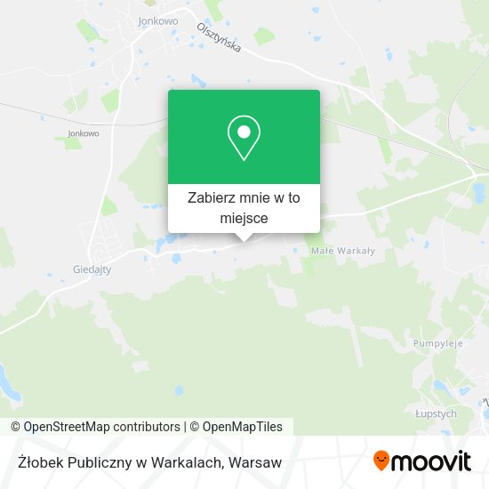 Mapa Żłobek Publiczny w Warkalach