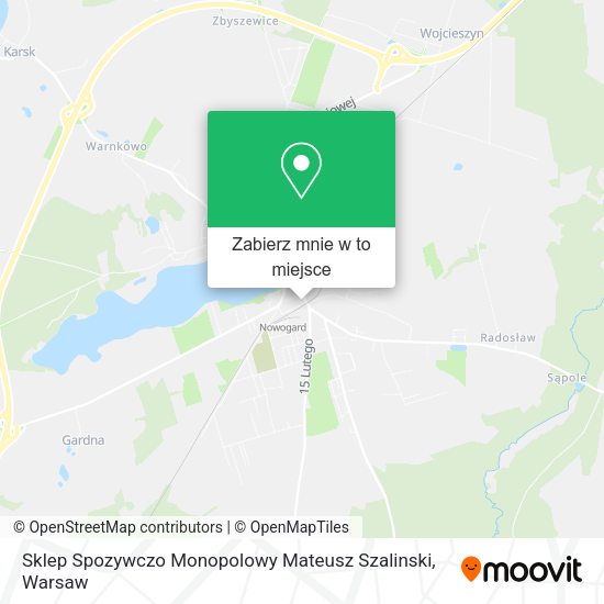 Mapa Sklep Spozywczo Monopolowy Mateusz Szalinski