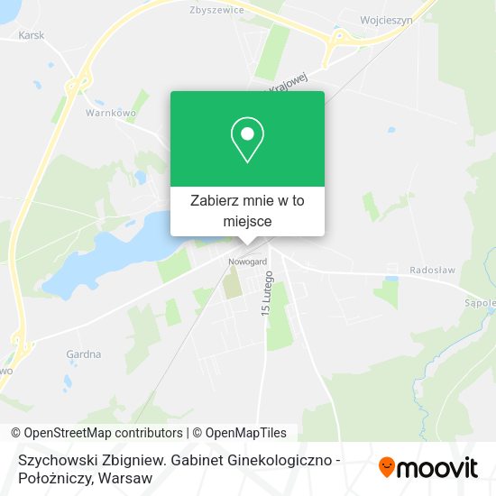 Mapa Szychowski Zbigniew. Gabinet Ginekologiczno - Położniczy