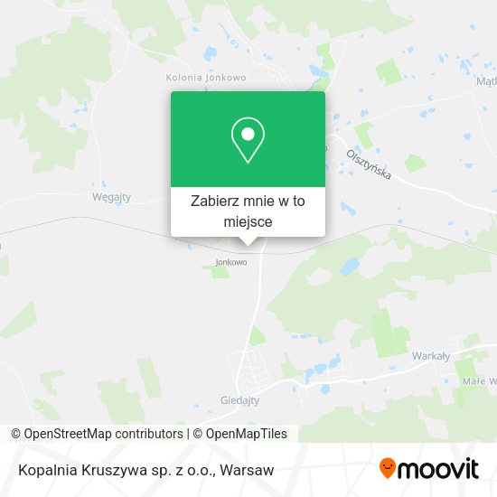 Mapa Kopalnia Kruszywa sp. z o.o.