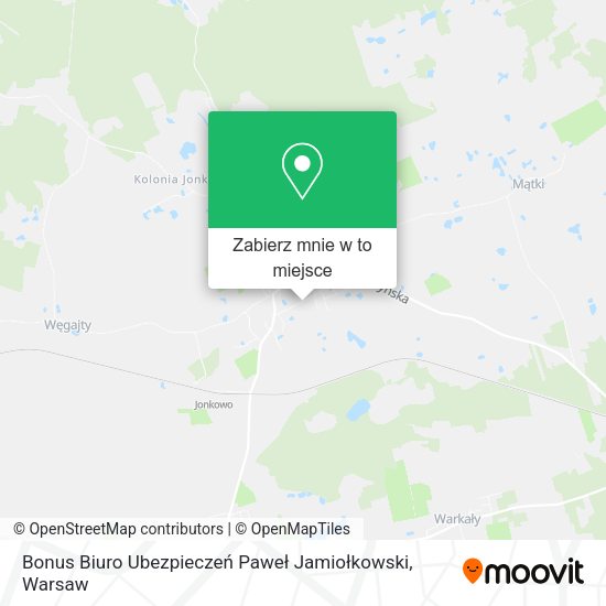 Mapa Bonus Biuro Ubezpieczeń Paweł Jamiołkowski