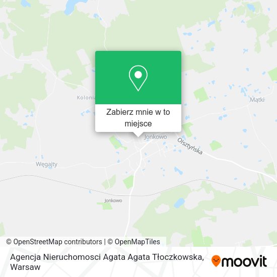 Mapa Agencja Nieruchomosci Agata Agata Tłoczkowska