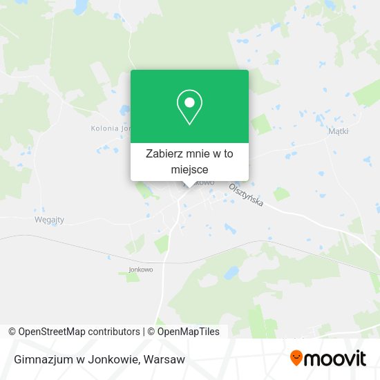 Mapa Gimnazjum w Jonkowie