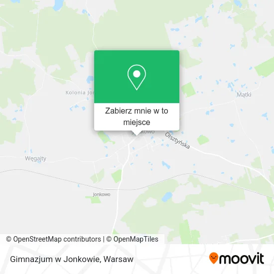 Mapa Gimnazjum w Jonkowie