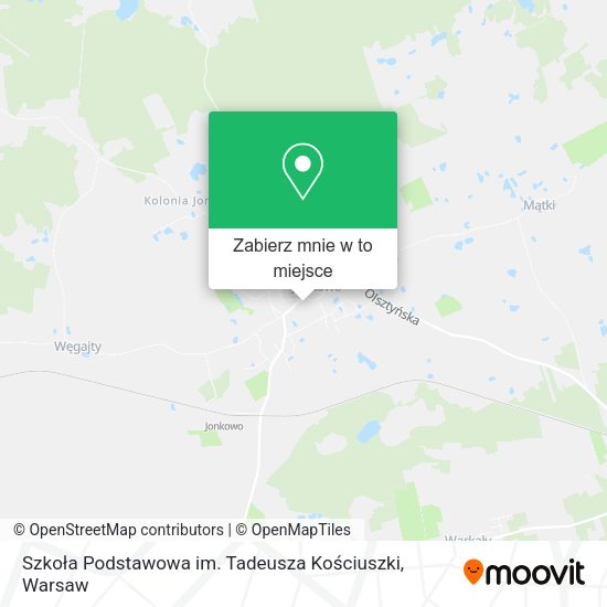 Mapa Szkoła Podstawowa im. Tadeusza Kościuszki