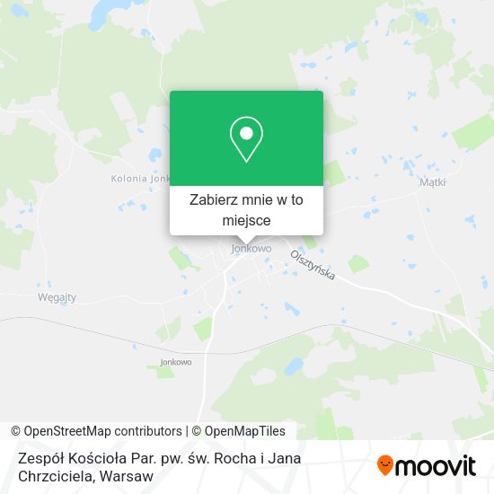 Mapa Zespół Kościoła Par. pw. św. Rocha i Jana Chrzciciela