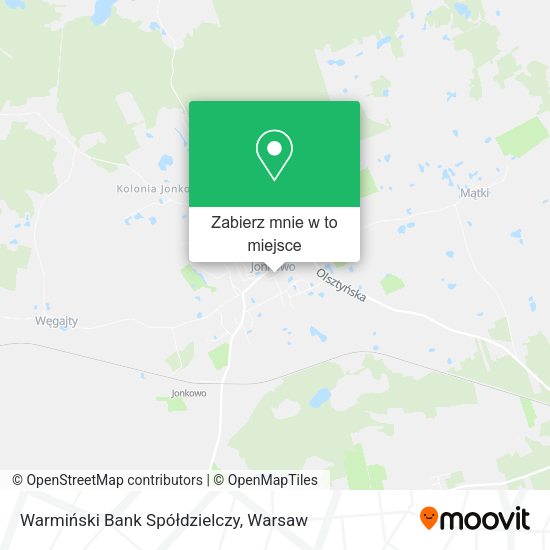 Mapa Warmiński Bank Spółdzielczy