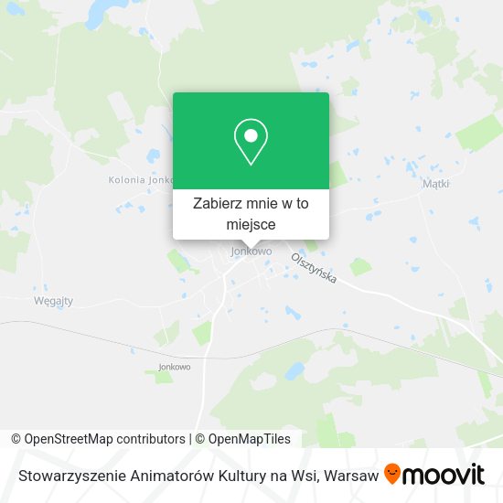 Mapa Stowarzyszenie Animatorów Kultury na Wsi