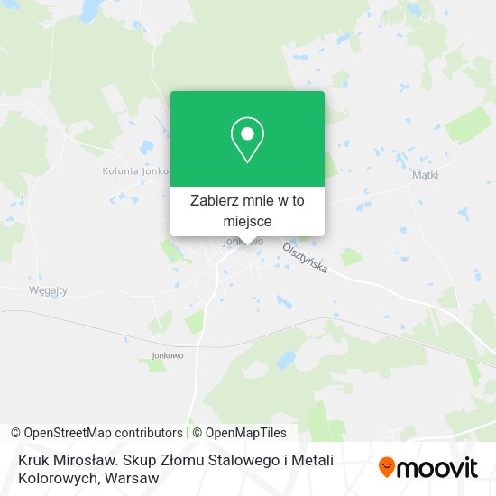 Mapa Kruk Mirosław. Skup Złomu Stalowego i Metali Kolorowych