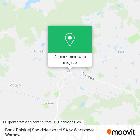 Mapa Bank Polskiej Spoldzielczosci SA w Warszawie