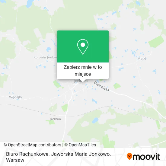 Mapa Biuro Rachunkowe. Jaworska Maria Jonkowo