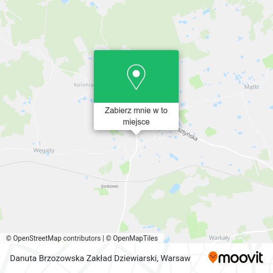 Mapa Danuta Brzozowska Zakład Dziewiarski