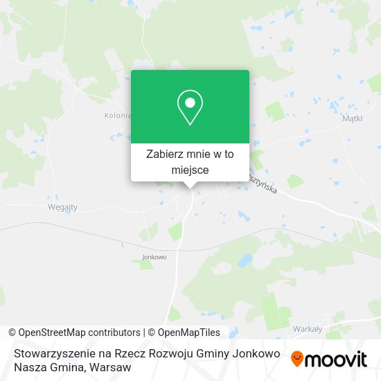 Mapa Stowarzyszenie na Rzecz Rozwoju Gminy Jonkowo Nasza Gmina