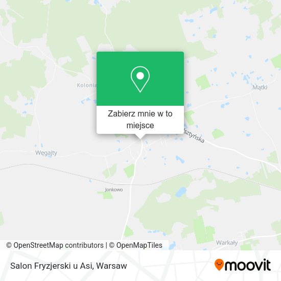 Mapa Salon Fryzjerski u Asi