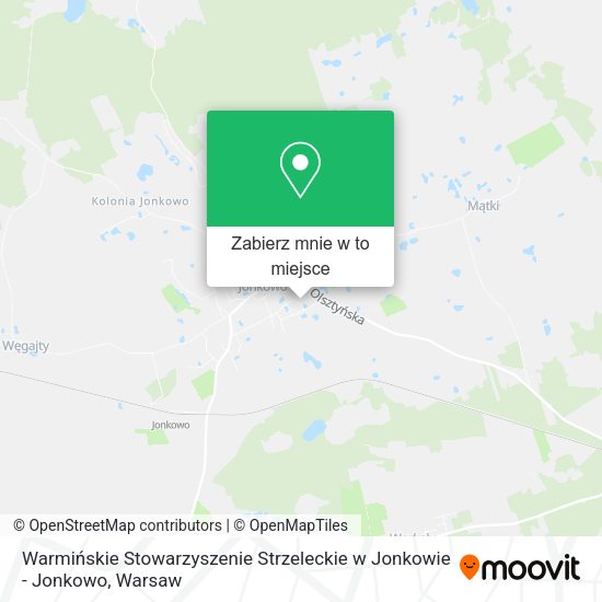 Mapa Warmińskie Stowarzyszenie Strzeleckie w Jonkowie - Jonkowo