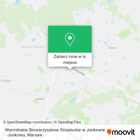 Mapa Warmińskie Stowarzyszenie Strzeleckie w Jonkowie - Jonkowo