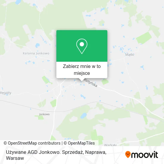 Mapa Używane AGD Jonkowo. Sprzedaż, Naprawa