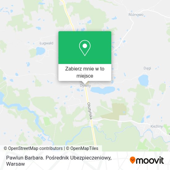 Mapa Pawlun Barbara. Pośrednik Ubezpieczeniowy