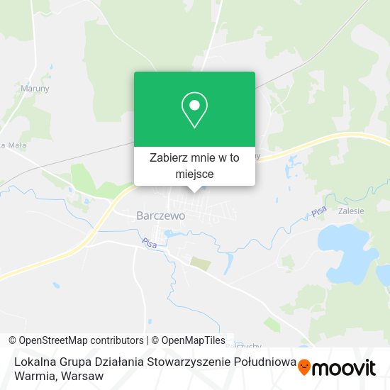 Mapa Lokalna Grupa Działania Stowarzyszenie Południowa Warmia