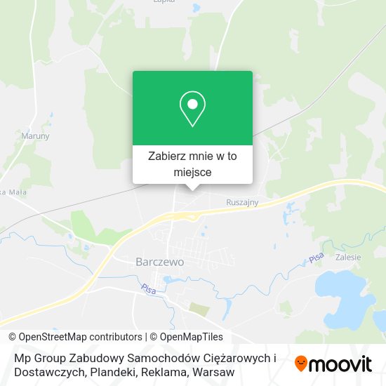 Mapa Mp Group Zabudowy Samochodów Ciężarowych i Dostawczych, Plandeki, Reklama