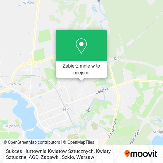 Mapa Sukces Hurtownia Kwiatów Sztucznych, Kwiaty Sztuczne, AGD, Zabawki, Szkło